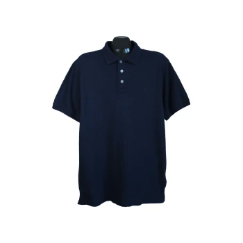 Мужское синее поло COTTON & SILK, L