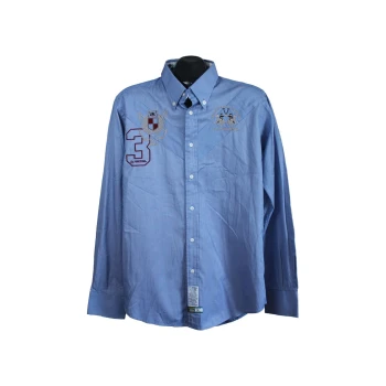 Мужская голубая рубашка LA MARTINA, М   