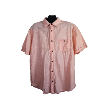 Мужская коралловая льняная рубашка LIV, XL