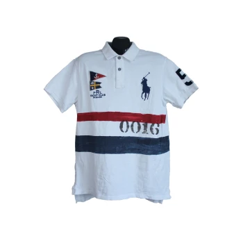 Мужское белое поло POLO by RALPH LAUREN, L 