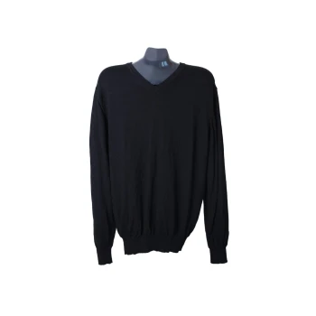 Пуловер шерстяной мужской черный JASPER CONRAN, L