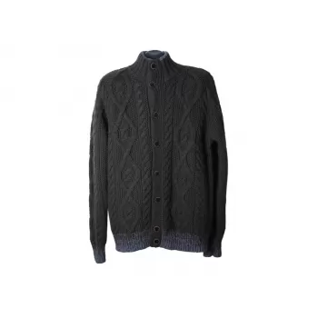 Кофта шерстяная на пуговицах мужская зеленая REPLAY, L