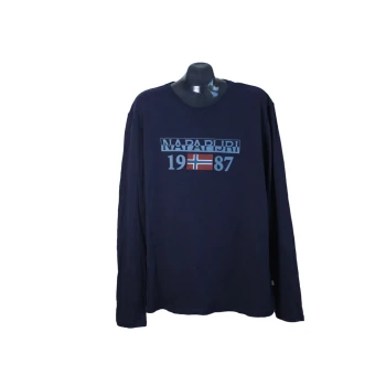Футболка с длинным рукавом мужская синяя NAPAPIJRI, XL