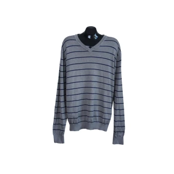 Пуловер мужской из хлопка в полоску BATISTINI, XL