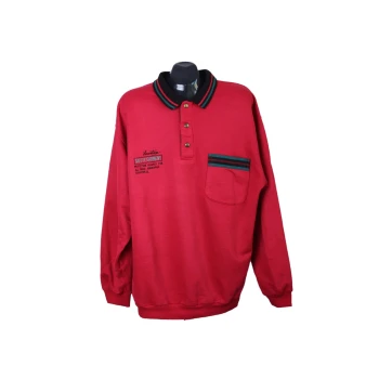 Мужская красная кофта с воротником поло LIVERGY, 3XL