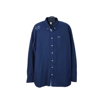 Мужская синяя рубашка с длинным рукавом ENGBERS, XXL