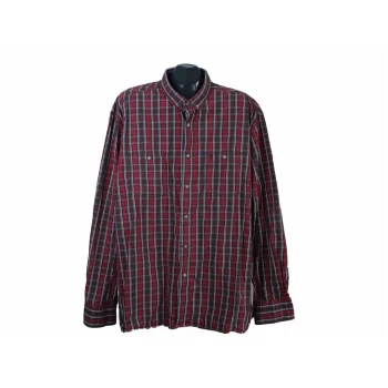 Рубашка мужская бордовая в клетку DEER ISLAND, 3XL