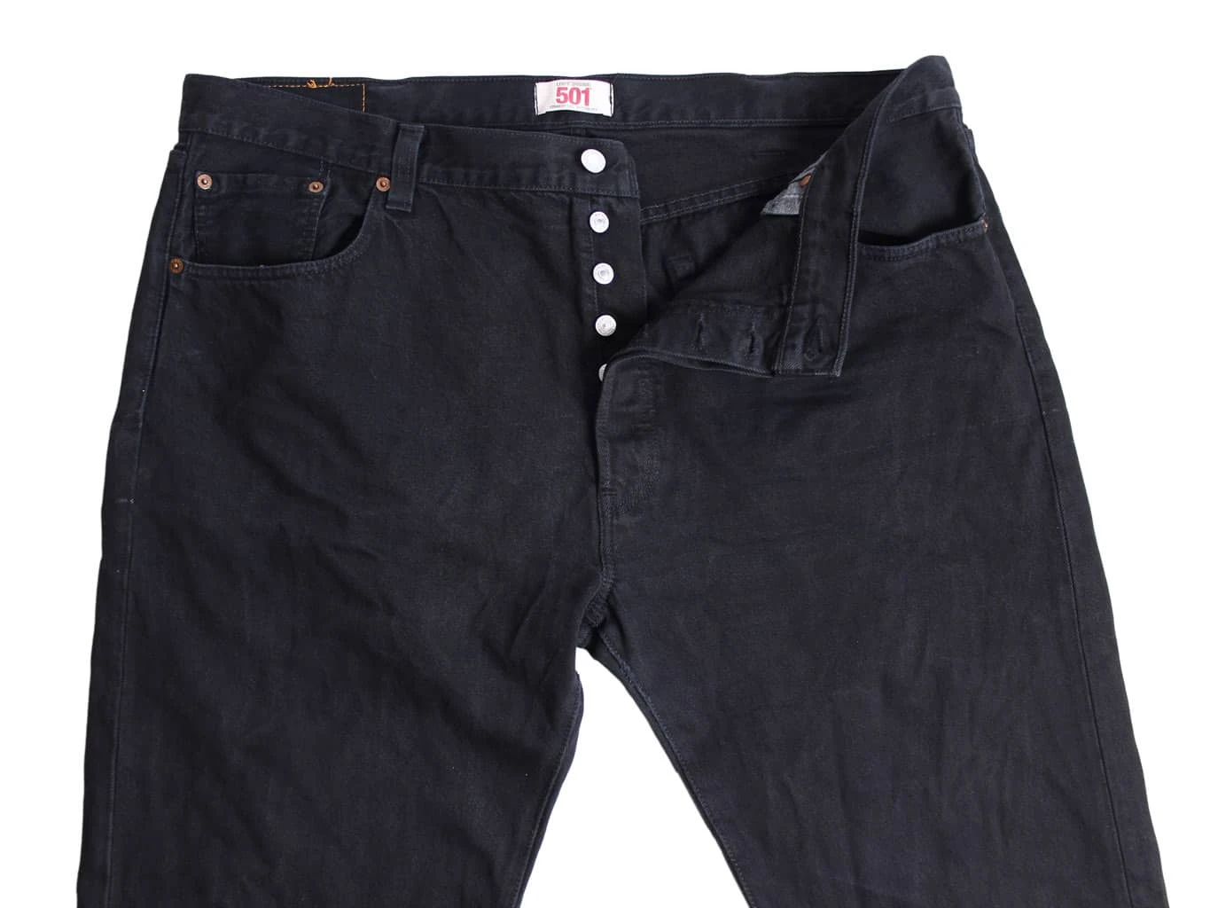 Джинсы мужские черные W40 L34 - Б У - STRAIGHT LEG - 501 LEVIS