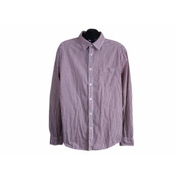 Рубашка красная мужская в клетку ESPRIT, XL