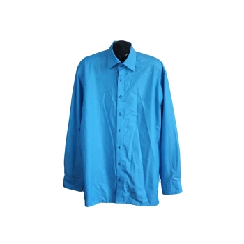 Рубашка синяя однотонная мужская COMFORT FIT OLYMP LUXOR, XL