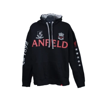 Мужское худи черное с капюшоном LIVERPOOL FC, 6XL