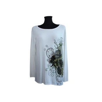 Блуза женская из вискозы со стразами, L