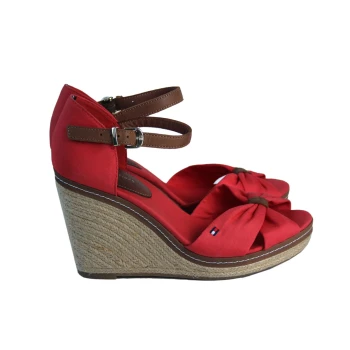 Босоножки на танкетке женские красные TOMMY HILFIGER 38 размер