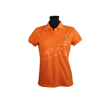 Поло женское оранжевое LACOSTE, S