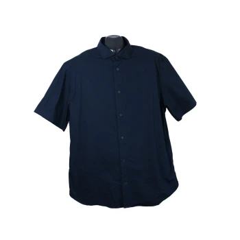 Рубашка приталенная мужская синяя KIABI, XL