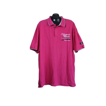 Поло мужское малинового цвета WESTBURY, 3XL