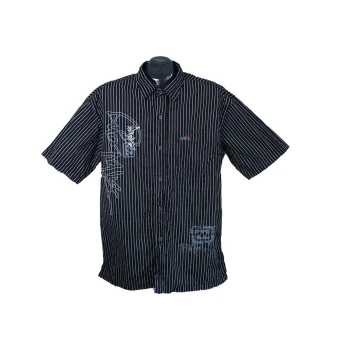 Рубашка мужская черная в полоску BILLABONG, L