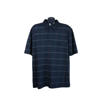 Поло мужское синее в клетку CHARLES VOEGELE, XL