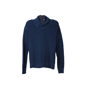 Джемпер с шалевым воротником синий мужской DOBBER, M