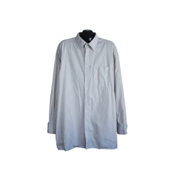 Рубашка мужская бежевая в полоску ETERNA EXCELLENT, 4XL 