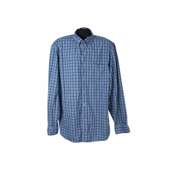 Рубашка голубая в клетку мужская NAUTICA, XL