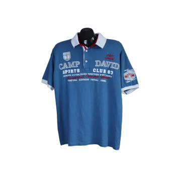 Поло синее мужское CAMP DAVID, XL