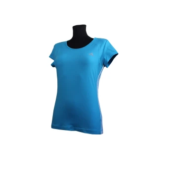 Футболка для фитнеса женская голубая ADIDAS CLIMALITE, S