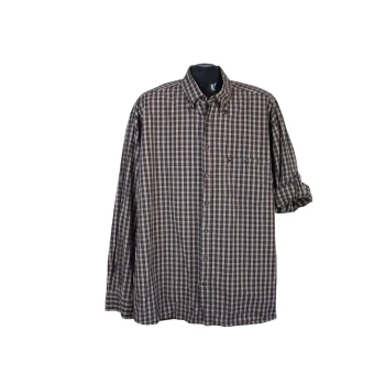 Рубашка коричневая в клетку мужская CAMEL ACTIVE, XL 