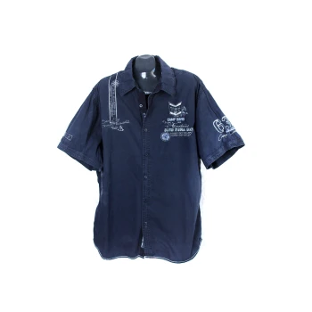 Рубашка синяя мужская CAMP DAVID, 3XL