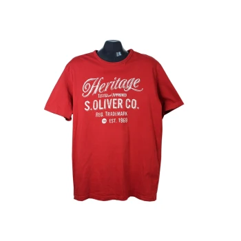 Мужская красная футболка HERITAGE S.OLIVER, XL