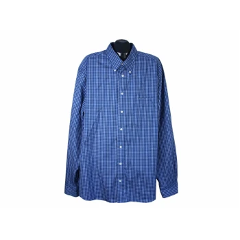 Рубашка синяя мужская в клетку EDDIE BAUER, 3XL