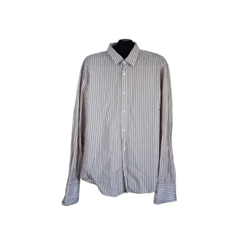 Рубашка в полоску под запонки мужская SLIM FIT HUGO BOSS, XL 