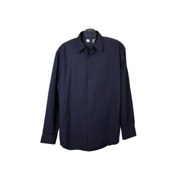 Рубашка в полоску синяя мужская COLLEZIONE MARKS & SPENSER, XL