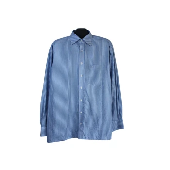 Рубашка голубая в полоску мужская BLACK LINE ETERNA, XXL 