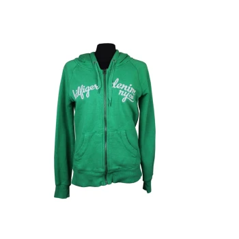 Толстовка женская зеленая с капюшоном TOMMY HILFIGER, M