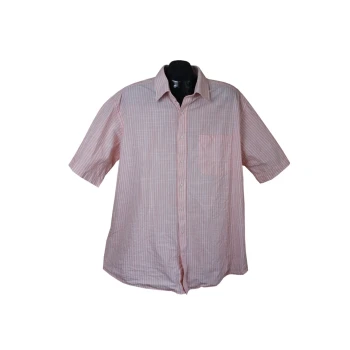Рубашка мужская кремовая в полоску EASY TO IRON ANGELO LITRICO, XXL