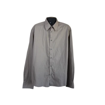 Рубашка серая мужская EASY IRON H&M, XL