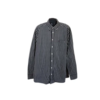 Рубашка черная в клетку мужская CASA MODA, XL 