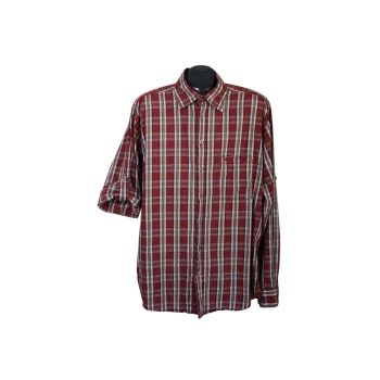 Рубашка бордовая в клетку мужская CAMEL ACTIVE, L   