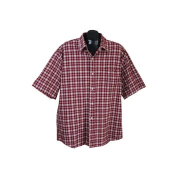 Мужская красная в клетку рубашка ACTIVE WEAR, XL 