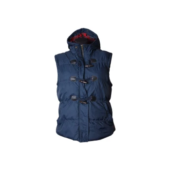 Женский синий жилет с капюшоном DENIM, XL