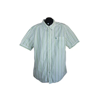 Мужская рубашка белая в полоску MUSTANG, XL