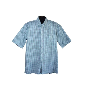 Рубашка мужская зеленая в клетку COMFORT FIT ETERNA, XL