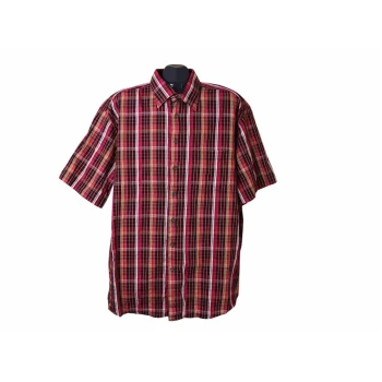 Рубашка мужская красная в клетку LORENZO CALVINO, XXL