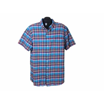 Рубашка льняная мужская в клетку DRESSMANN, XL