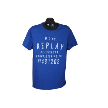 Женская синяя футболка REPLAY BEACHWEAR, L