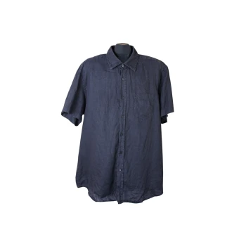 Мужская черная льняная рубашка HUGO BOSS, XXL