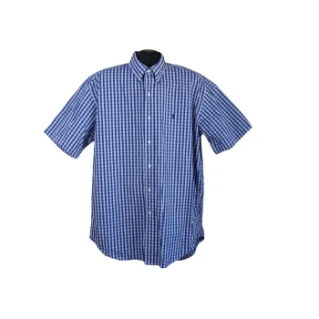 Рубашка мужская синяя в клетку POLO by RALPH LAUREN, XL