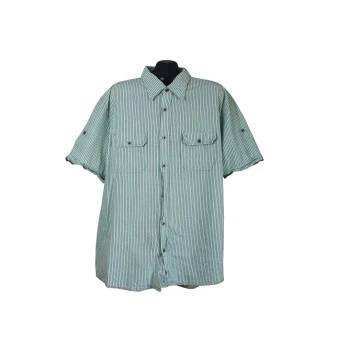 Рубашка мужская зеленая в полоску CAMP DAVID, XXL