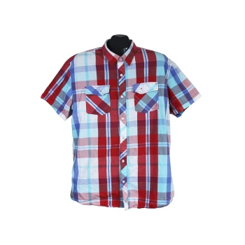 Рубашка приталенная мужская в цветную клетку SMOG, L